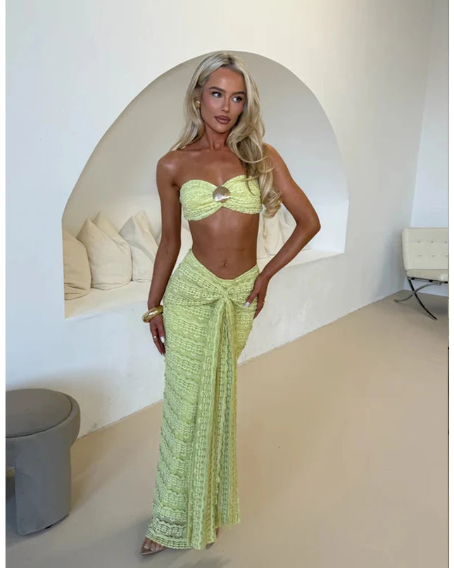2-Piece Bikini and Long Dress Cover-Up Set