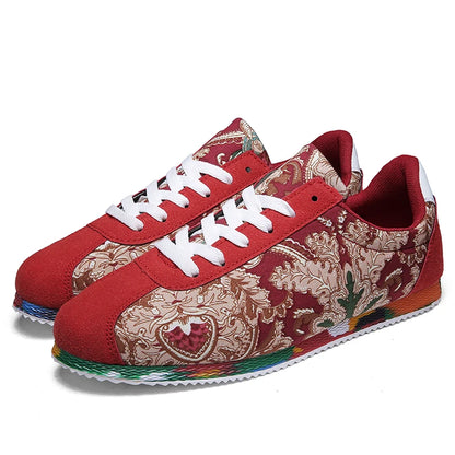 Men's Casual Canvas Lace-Up Sneakers – Comfortable & Stylish Footwear