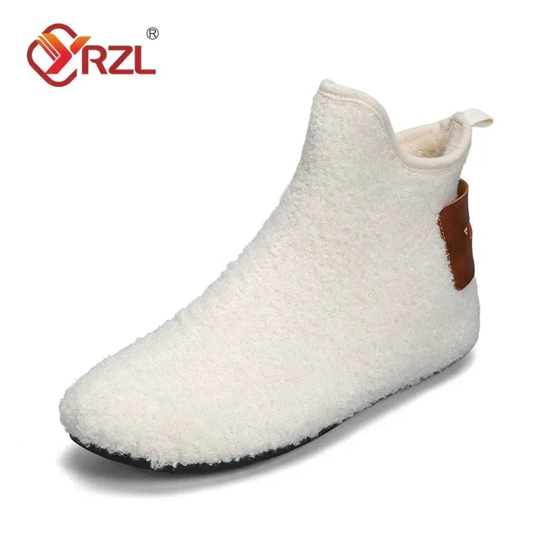 Men's Cotton High Top Shoes - Warm, Lightweight Slip-On Sneakers for Men