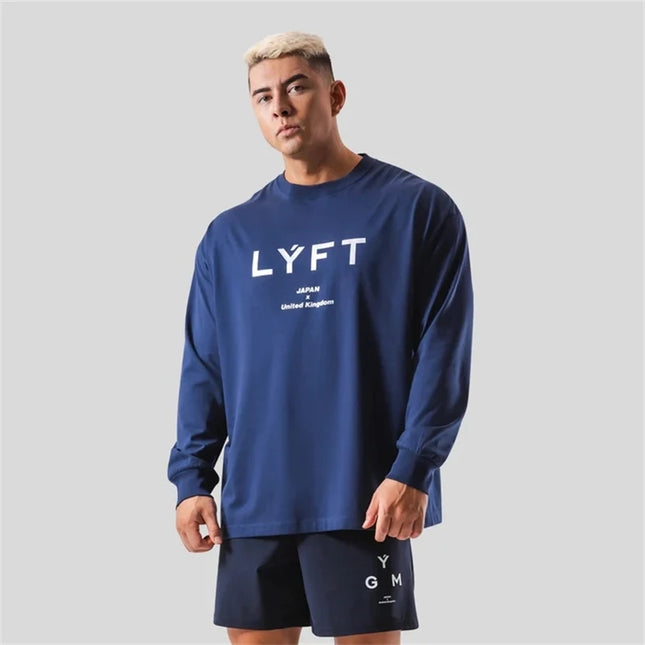 LYFT Japan & UK Print Long Sleeve 100% Cotton Gym & Casual Fit Sweater