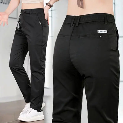 Men's Straight-Leg Slim Fit Breathable Casual Pants