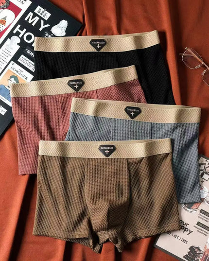 3-Pack Men's Ice Silk Boxers - Cool, Breathable, and Comfortable