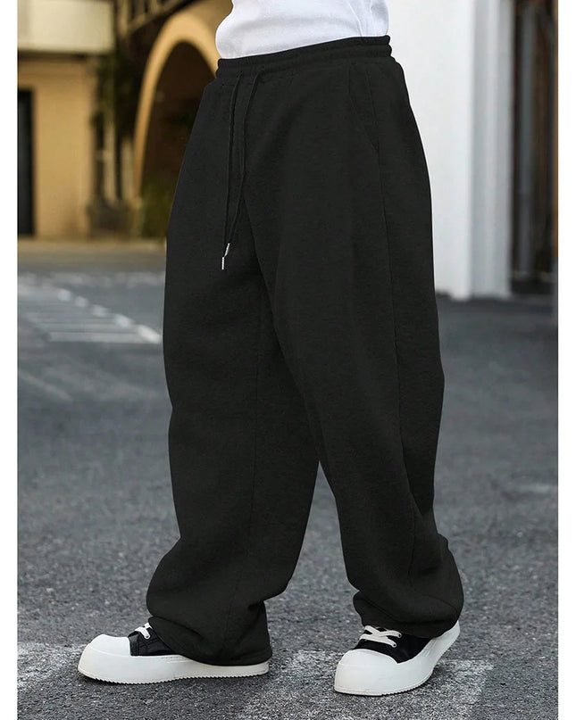 Men's Loose Fit Sweatpants - Drawstring Waist, Elastic Waist