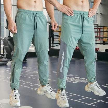 Men's Sweatpants with Elastic Waist, Zipper Pockets