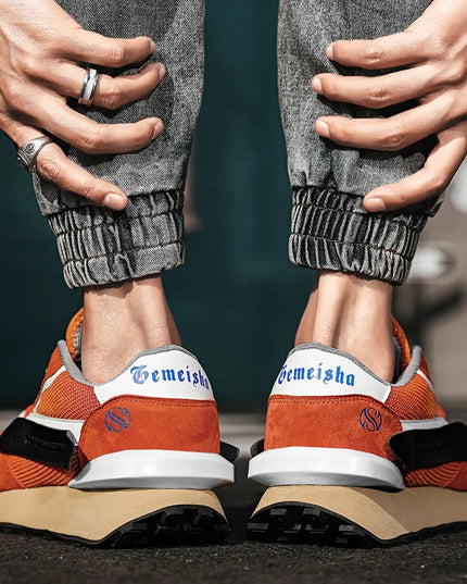 Men’s Breathable Lace-Up Sneakers – Comfortable & Stylish Athletic Shoes for Men
