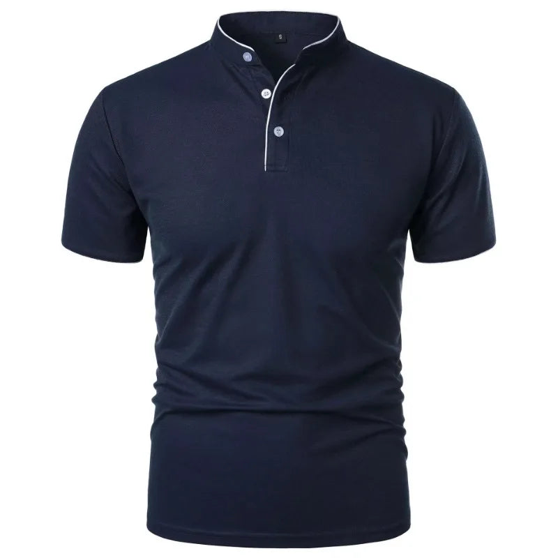 Men's Breathable Half-Button T-Shirt