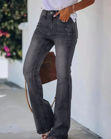 High Waist Women's Slimming Flared Denim Jeans