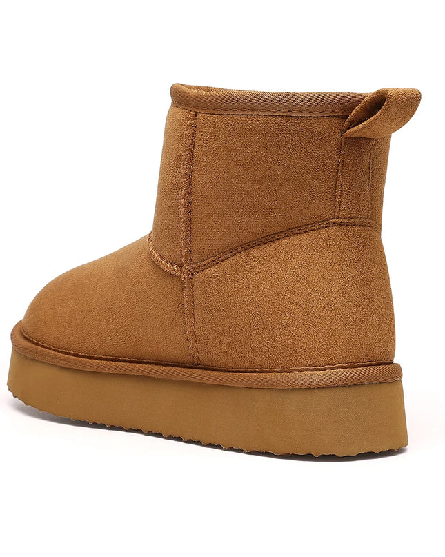 Women's Memory Foam Ankle Faux Suede Winter Warm Boots