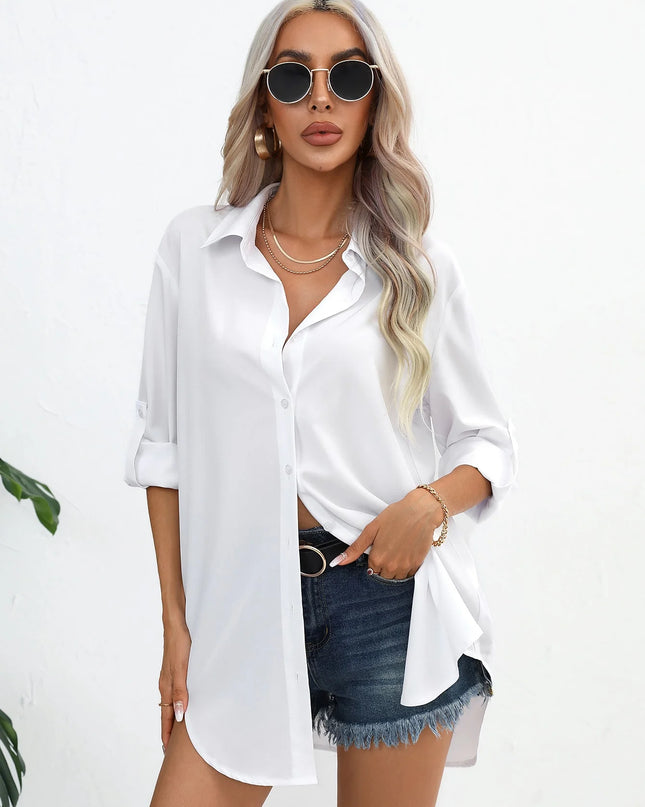 Women's Relaxed Fit Long-Sleeved Casual Shirt