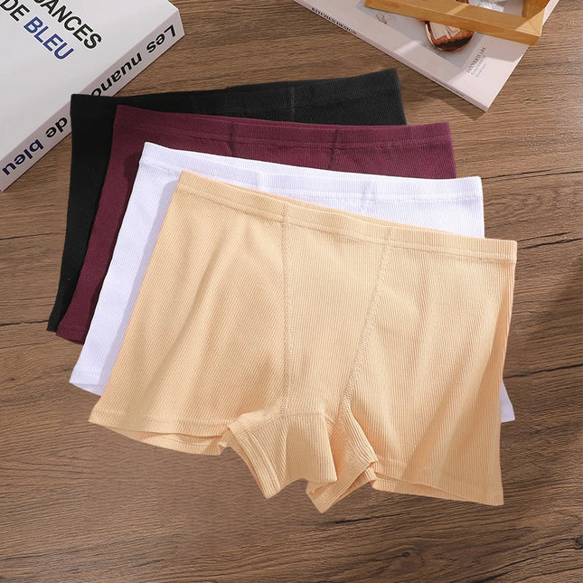 4-Pack Women's Cotton Lace Seamless Boxer Briefs