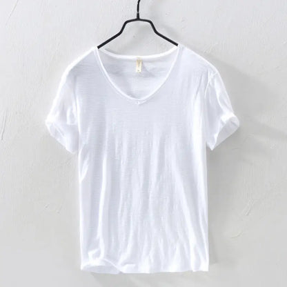 Men's Slim Fit V-Neck T-Shirt - 100% Cotton, Comfortable and Stylish