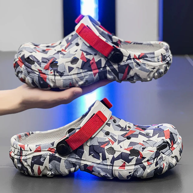Men's Outdoor Casual Flat Platform Clogs