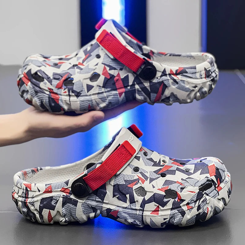 Men's Outdoor Casual Flat Platform Clogs
