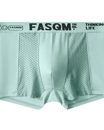 Men's Ice Silk Seamless Boxer Shorts - Antibacterial, Breathable Briefs