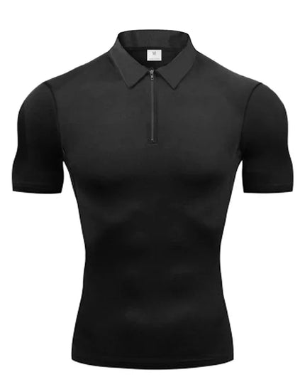 Men's Quick-Dry Compression Short Sleeve Polo T-Shirt