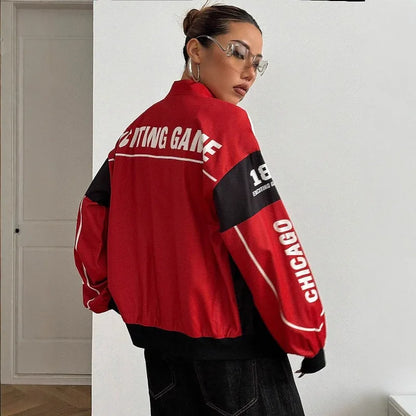 Women's Racer Jacket - Stylish & Lightweight Women's Bomber Jacket