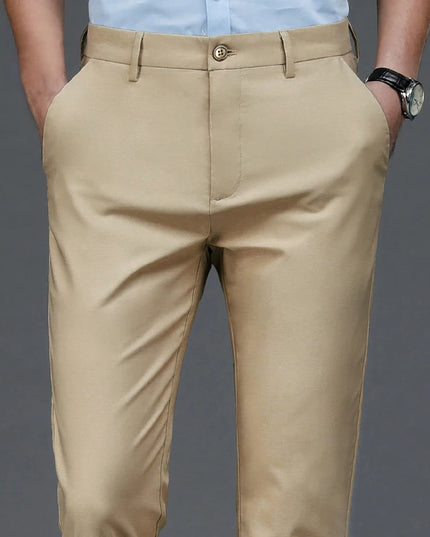 Men's Stretchy Straight Leg Trousers - Various Colors