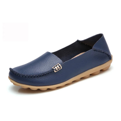 Women's Faux Leather Slip-On Flat Shoes – Comfortable & Stylish Flat Shoes