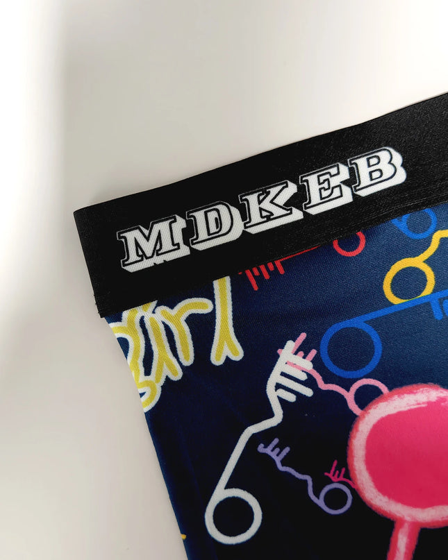 10-Pack Men's Assorted Graffiti Print Boxer Shorts - Mid-Waist Briefs