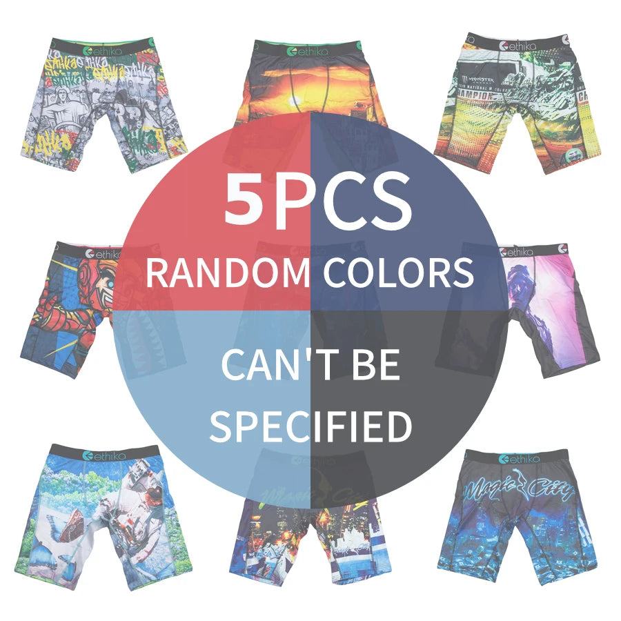 ETHIKA 5-Pack Men's Breathable Mesh Crotch Underwear