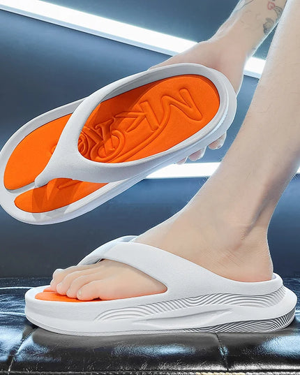 Stylish Men's Height-Increasing Flip-Flops - Comfortable Soft Slippers for Men