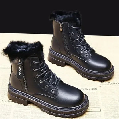 Women's Plush Warm Medium Boots – Insulated, Cozy, Thickened Winter Footwear