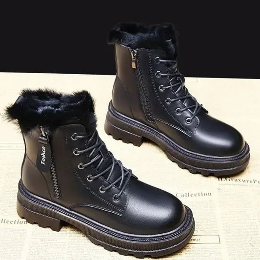 Women's Plush Warm Medium Boots – Insulated, Cozy, Thickened Winter Footwear