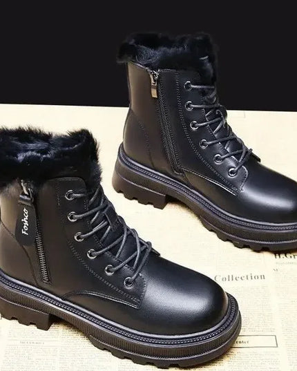 Women's Plush Warm Medium Boots – Insulated, Cozy, Thickened Winter Footwear