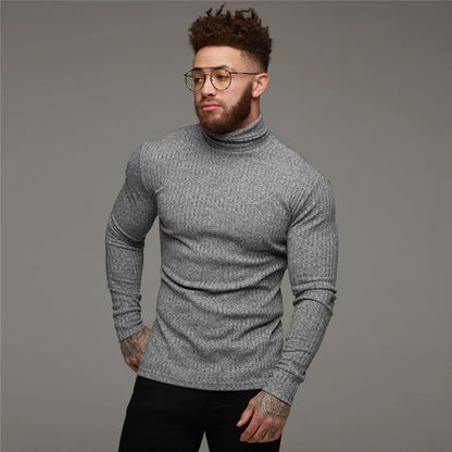 Men's Slim Fit Turtleneck Sweater – Thin Knit, Lightweight Men's Sweater