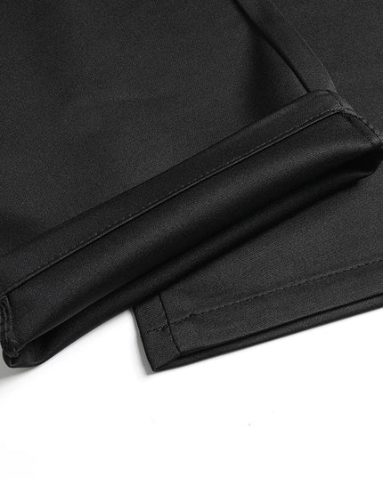 Men’s Casual Stretch Pants with Embroidered Details