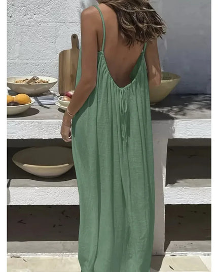 Women's Strapless Backless Long Loose Fit Maxi Dress