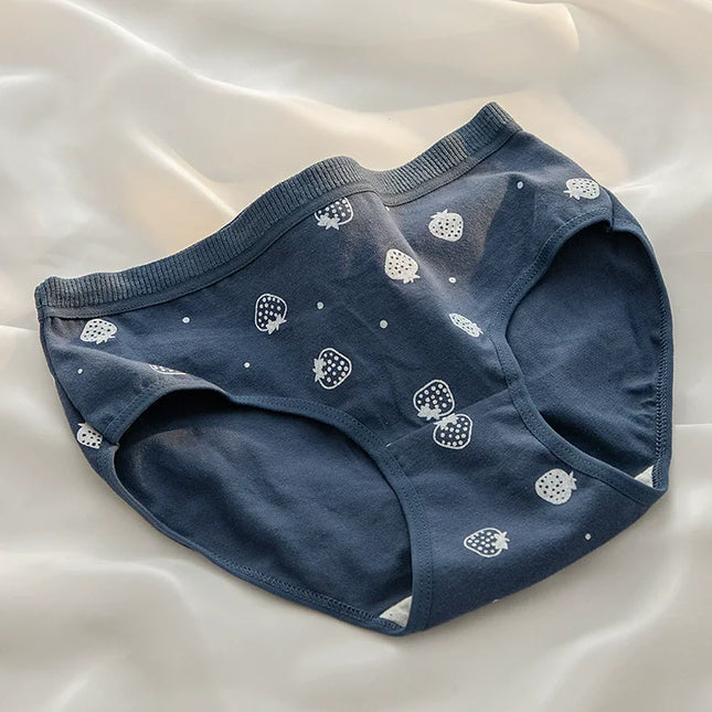 10Pcs Women's Cotton Panties – Comfortable Cartoon Print Underwear Set