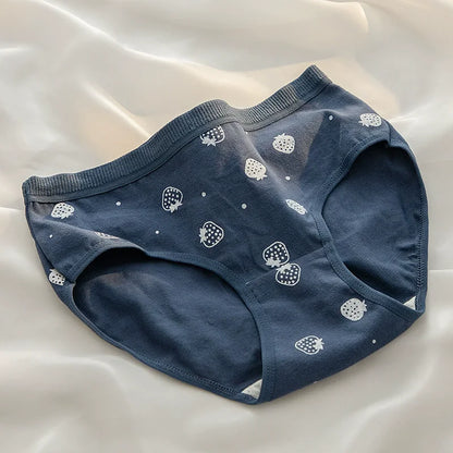10Pcs Women's Cotton Panties – Comfortable Cartoon Print Underwear Set