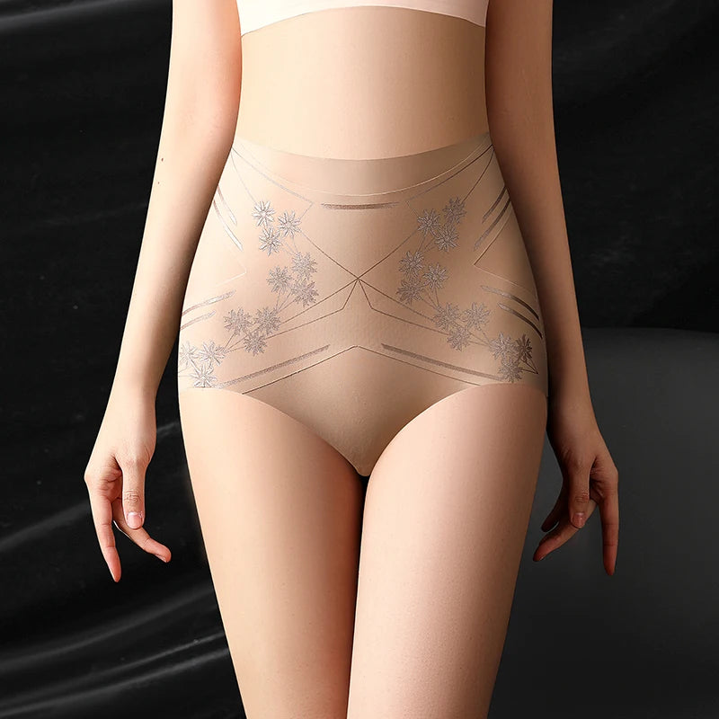 Women's 3-Piece High-Waist Panties with Tummy Control and Belly Firming Design