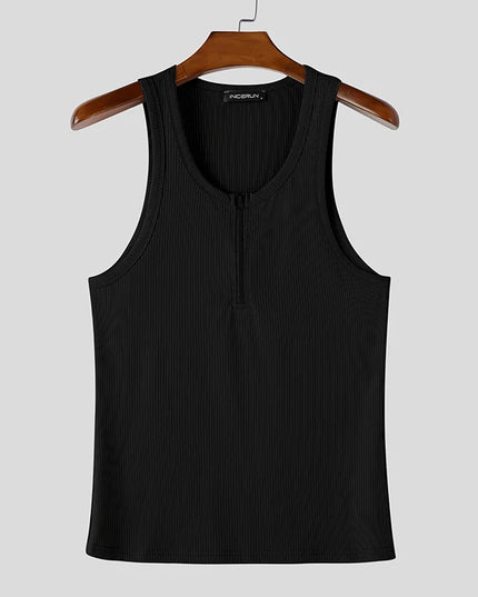 INCERUN Men's Knitted Tank Tops