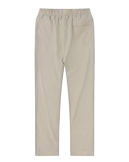 Men's Breathable Cotton Linen Trousers - Various Colors