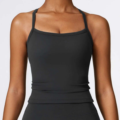 Women's Breathable Cross-Back Push-Up Vest