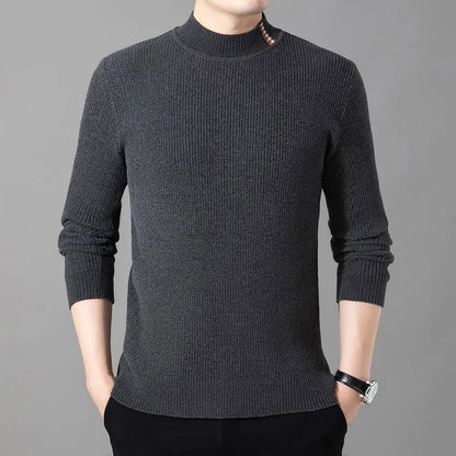Men's Ferret Velvet Stretch Half Turtleneck Sweater