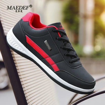 MAEDEF Men’s Waterproof Faux Leather Sneakers