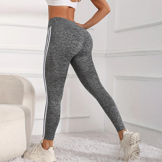 High Waist Multi-Color Splicing Yoga Leggings for Women - Tummy Control Stretch Pants