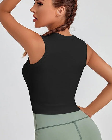 Women's Fitness Wear Sports Vest - Quick-Dry, Short, Slim Fit