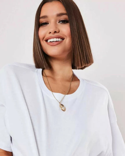 Cotton Loose Fit Short Sleeve Crop Top for Women - Various Colors
