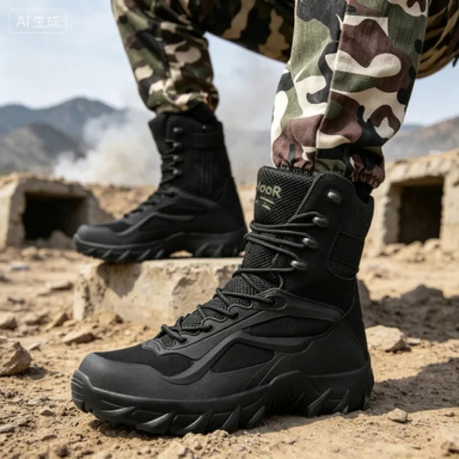 Men's Tactical Boots - Lightweight, Outdoor, Non-Slip Shoes