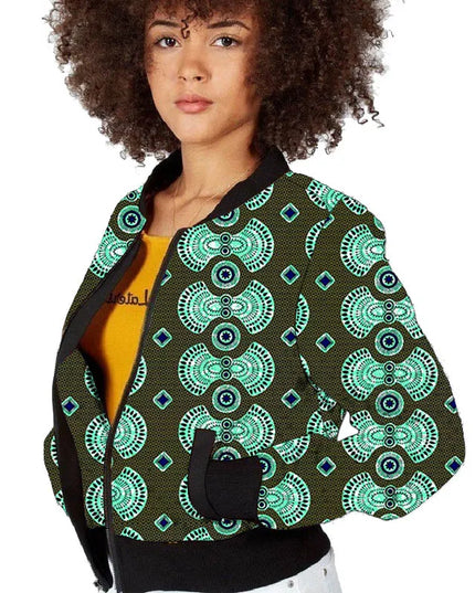 Women's Short Zipper Bomber Jacket