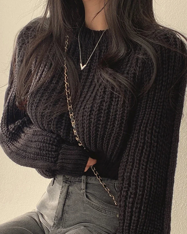Vintage Harajuku Loose Fit Long Sleeve Women's Sweater