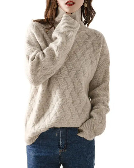 Women's Oversized Thick Turtleneck Sweater 