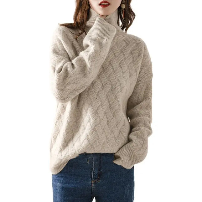 Women's Oversized Thick Turtleneck Sweater 