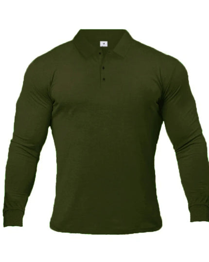Mens Slim Fit Long Sleeve Polo Sweater – Breathable Cotton for Comfortable Style