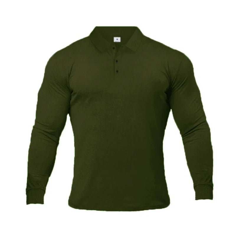 Mens Slim Fit Long Sleeve Polo Sweater – Breathable Cotton for Comfortable Style