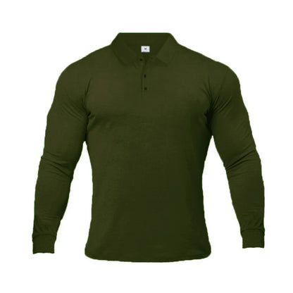 Mens Slim Fit Long Sleeve Polo Sweater – Breathable Cotton for Comfortable Style